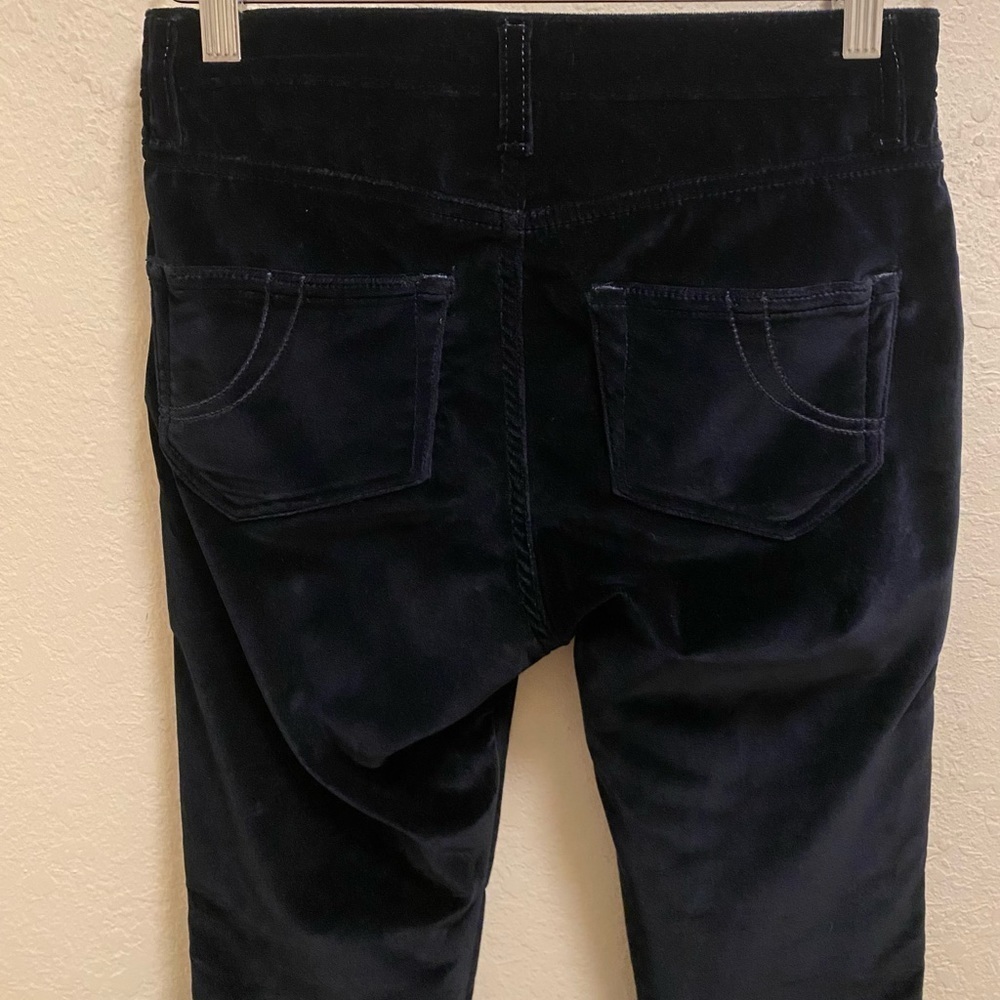 Maje Blue Velvet Slim Fit Skinny Stretch High Rise Pants Size 24/XS/0 - Picture 8 of 9
